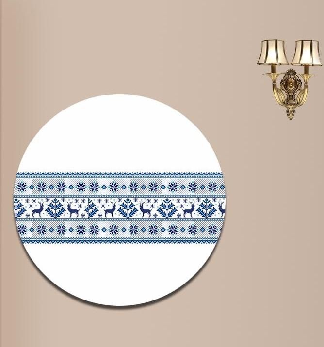 Peel and Stick Wallpaper Border - Blue Inlay Marble Stone Pattern