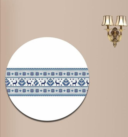 Peel and Stick Wallpaper Border - Blue Inlay Marble Stone Pattern